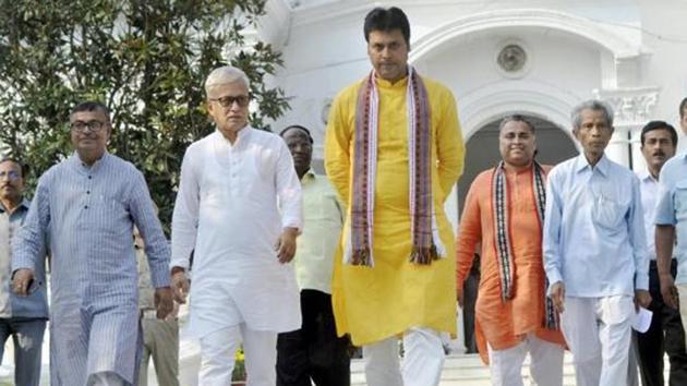 The Indigenous People’s Front of Tripura is part of the Biplab Deb government in the northeastern state.(PTI File)