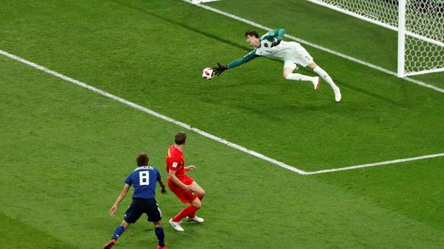 Japan's Genki Haraguchi scores their first goal. (REUTERS) Japan's Genki Haraguchi scores their first goal. (REUTERS)