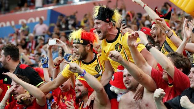 Belgium fans celebrate after the match. (REUTERS) Belgium fans celebrate after the match. (REUTERS)