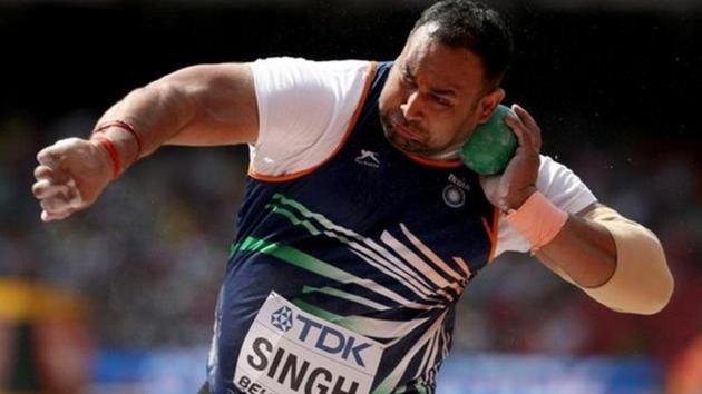 Shot putter Inderjeet Singh tested positive for banned steroids and was provisionally suspended by NADA. (Twitter) Shot putter Inderjeet Singh tested positive for banned steroids and was provisionally suspended by NADA. (Twitter)