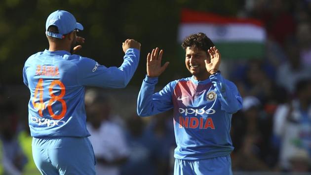 The chinaman bowler turned out to be his captain’s main weapon, finishing with figures of 5/24. (AP)