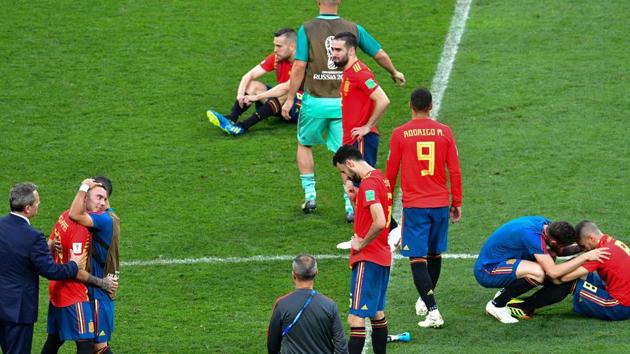 Spain were eliminated from FIFA World Cup 2018 by Russia on penalties.(AFP)