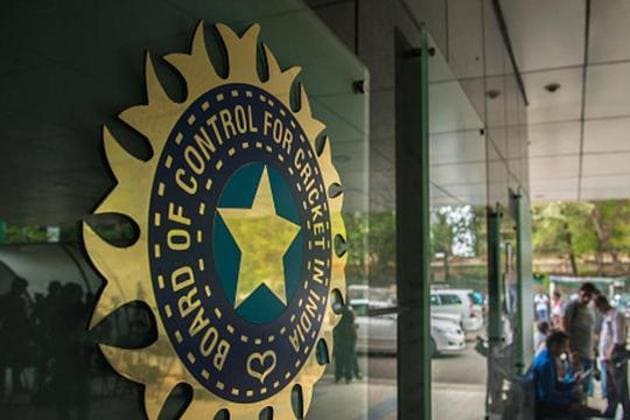 A logo of the Board of Control for Cricket in India. (Hindustan Times via Getty Images) A logo of the Board of Control for Cricket in India. (Hindustan Times via Getty Images)