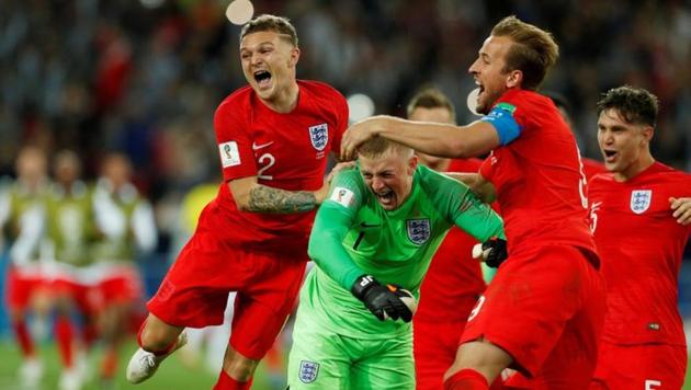 England (in pic) beat Colombia 4-3 on penalties to advance to the quarter-finals of the FIFA World Cup 2018. (REUTERS) England (in pic) beat Colombia 4-3 on penalties to advance to the quarter-finals of the FIFA World Cup 2018. (REUTERS)