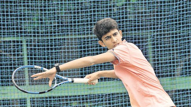Siddhant Banthia practices at Solaris club on Wednesday. The 17-year-old from Kalyaninagar has been playing the sport for over a decade and is the country’s highest ranked junior singles player. (Pratham Gokhale/HT Photo) Siddhant Banthia practices at Solaris club on Wednesday. The 17-year-old from Kalyaninagar has been playing the sport for over a decade and is the country’s highest ranked junior singles player. (Pratham Gokhale/HT Photo)