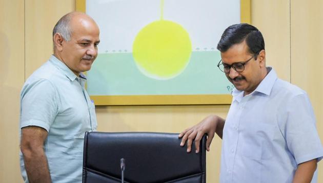 Delhi chief minister Arvind Kejriwal with deputy CM Manish Sisodia at Delhi Secretariat, in New Delhi on July 5, 2018. (PTI) Delhi chief minister Arvind Kejriwal with deputy CM Manish Sisodia at Delhi Secretariat, in New Delhi on July 5, 2018. (PTI)