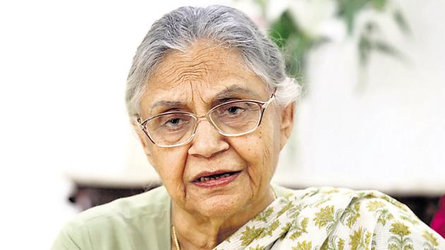 Sheila Dikshit was the chief minister of Delhi for three terms between 1998 and 2013.(HT File)