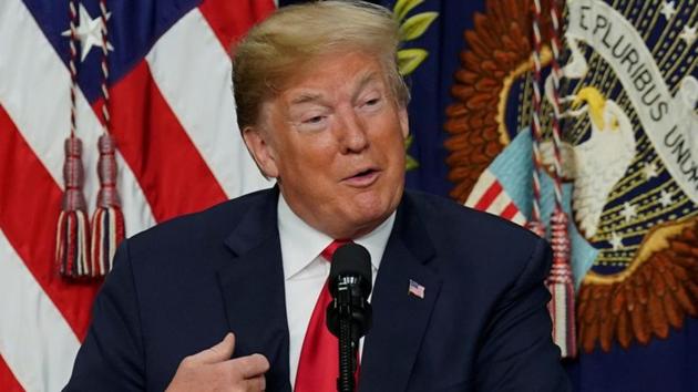 US President Donald Trump addresses the 'Face-to-Face With Our Future' event at the White House in Washington on June 27, 2018. (REUTERS) US President Donald Trump addresses the 'Face-to-Face With Our Future' event at the White House in Washington on June 27, 2018. (REUTERS)