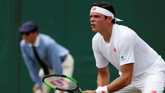 Canada's Milos Raonic defeat Australia's John Millman 7-6(4), 7-6(4), 7-6(4). (REUTERS)