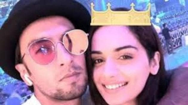 Manushi Chhillar short for a commercial with Ranveer Singh. Manushi Chhillar short for a commercial with Ranveer Singh.