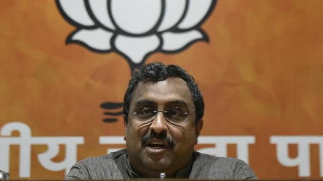 This comes after Ram Madhav, the BJP general secretary in-charge of the North-East, said in a tweet on Friday that the Arunachal Pradesh chief minister had not said that the law would be repealed.(Vipin Kumar/HT File Photo)