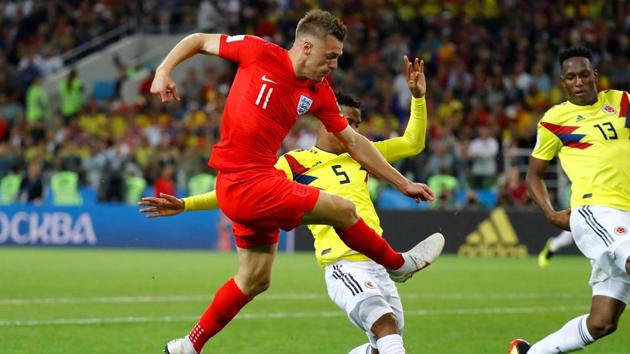 England's Jamie Vardy shall miss out the FIFA World Cup 2018 quarterfinal against Sweden.(REUTERS)