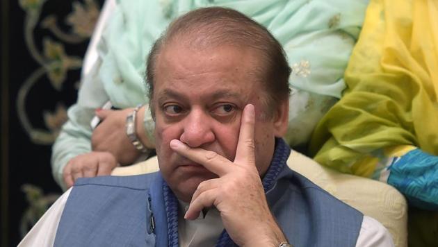 Ousted Pakistani prime minister Nawaz Sharif convicted in Avenfield curroption case.(AFP)