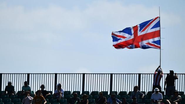 A Union flag flutters in the breeze in Silverstone on July 6. (AFP Photo) A Union flag flutters in the breeze in Silverstone on July 6. (AFP Photo)