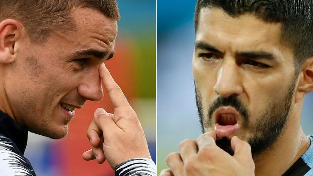 Antoine Griezmann did not celebrate his goal against Uruguay out of respect. (AFP) Antoine Griezmann did not celebrate his goal against Uruguay out of respect. (AFP)