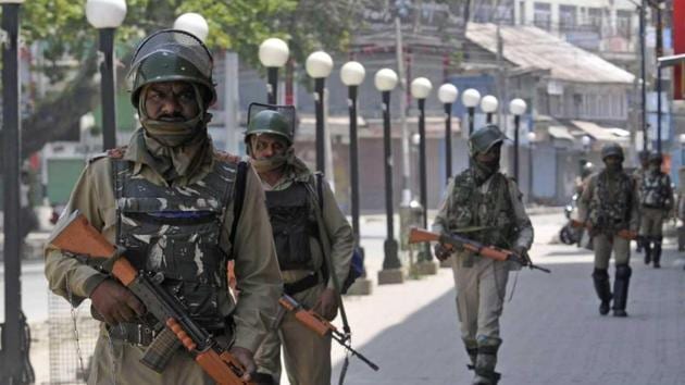 Separatists had given a call for strike on Sunday across Kashmir on the second death anniversary of Hizbul commander Burhan Wani. (HT Photo/Waseem Andrabi) Separatists had given a call for strike on Sunday across Kashmir on the second death anniversary of Hizbul commander Burhan Wani. (HT Photo/Waseem Andrabi)