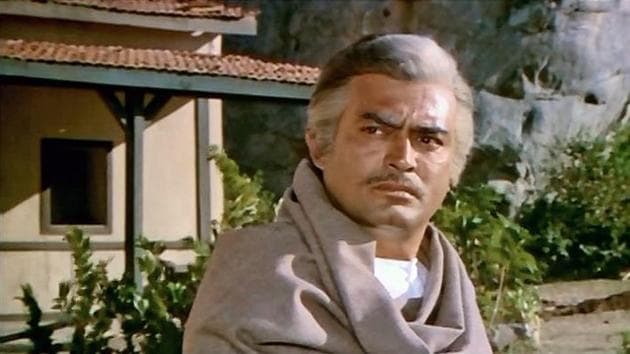 Sanjeev Kumar as Thakur in Sholay.