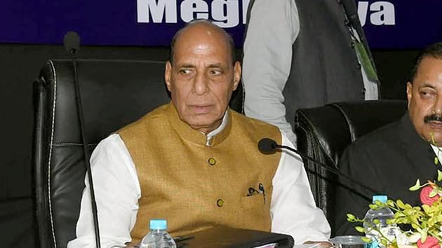 Union home minister Rajnath Singh (centre) chairs the 67th Plenary Session of the North Eastern Council (NEC), in Shillong on July 9, 2018.(PTI) Union home minister Rajnath Singh (centre) chairs the 67th Plenary Session of the North Eastern Council (NEC), in Shillong on July 9, 2018.(PTI)
