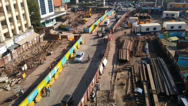 As Metro 7 extension is an underground one, it was a challenge to construct it below or above Metro 3, officials said. (HT File Photo/Used for representational purpose) As Metro 7 extension is an underground one, it was a challenge to construct it below or above Metro 3, officials said. (HT File Photo/Used for representational purpose)