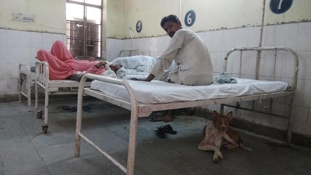 The Kaman community health centre (CHC) is the largest health centre in the Mewat region and has 50 beds.(HT Photo)