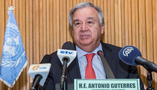 The UN secretary ceneral Antonio Guterres speaks during a press conference after the Second AU-UN Annual Conference for a wide range of topics on peace, security and development in Africa at the AU headquarters in Addis Ababa, on Monday.(AFP Photo) The UN secretary ceneral Antonio Guterres speaks during a press conference after the Second AU-UN Annual Conference for a wide range of topics on peace, security and development in Africa at the AU headquarters in Addis Ababa, on Monday.(AFP Photo)