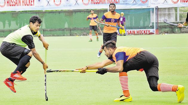 Though Krida Prabodhini (green) took the lead early on, the score was three goals apiece in regulation time after a magnificent comeback by Excellency academy. (HT PHOTO) Though Krida Prabodhini (green) took the lead early on, the score was three goals apiece in regulation time after a magnificent comeback by Excellency academy. (HT PHOTO)