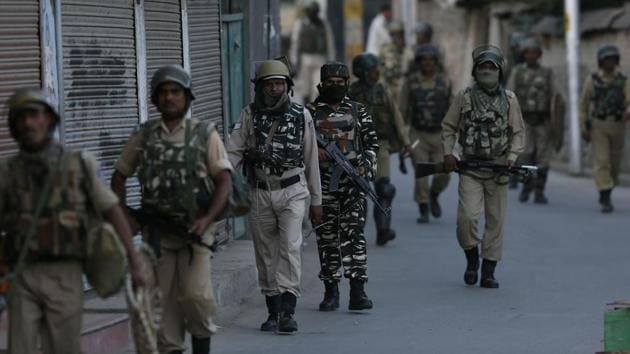 Two militants were killed while 20 civilian protesters and two soldiers were injured on Tuesday in a gunfight in Jammu and Kashmir’s Shopian district, police said. The militants were killed in Kundalan village after they opened fire on security forces, triggering a gun battle. (Mukhtar Khan / AP File) 