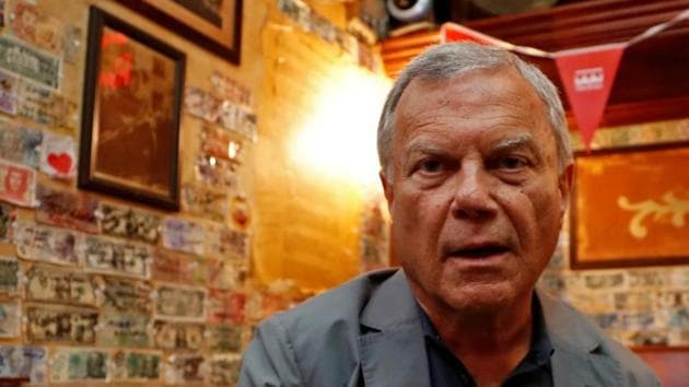 Sir Martin Sorrell talks during a session in a pub as part of the Cannes Lions International Festival of Creativity, in Cannes, France. (Reuters File Photo)