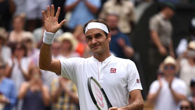 Roger Federer will take on Kevin Anderson in the quarter-finals at Wimbledon.(AFP)