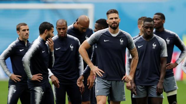 France (in pic) face Belgium in the first semi-final of FIFA World Cup 2018 in Saint Petersburg on Tuesday.(REUTERS)