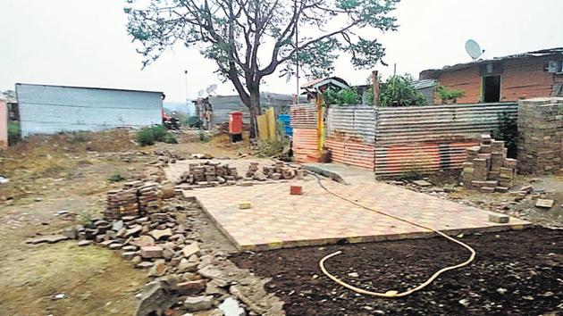 Encroachments on forest land in Kelewadi area, Kothrud. (HT Photo) Encroachments on forest land in Kelewadi area, Kothrud. (HT Photo)