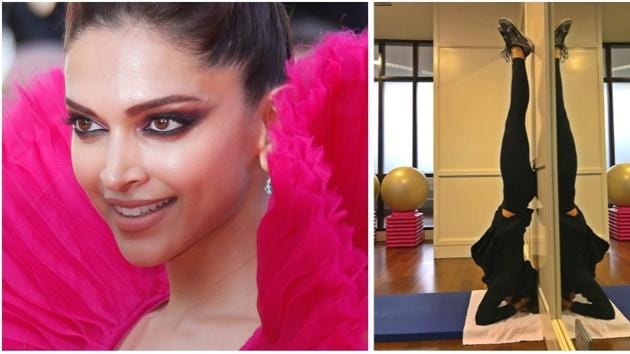 Deepika Padukone did a headstand in her new Instagram post. (Instagram) Deepika Padukone did a headstand in her new Instagram post. (Instagram)