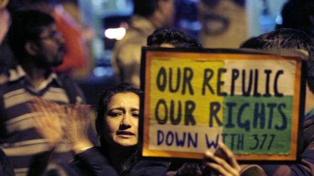 LGBT rights activists participate in a march in New Delhi. (HT File Photo) LGBT rights activists participate in a march in New Delhi. (HT File Photo)