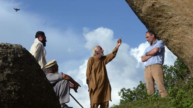 Italian archaeologist Luca Maria Olivieri (R) speaks with Pakistani historian Parvesh Shaheen (C) next to the Buddha. For some, it was a wanton act of vandalism that struck at the heart of the area’s unique history and identity. It felt “like they killed my father”, said Parvesh Shaheen, a 79-year-old expert on Buddhism in Swat. “They attack... my culture, my history.” (Abdul Majeed / AFP) Italian archaeologist Luca Maria Olivieri (R) speaks with Pakistani historian Parvesh Shaheen (C) next to the Buddha. For some, it was a wanton act of vandalism that struck at the heart of the area’s unique history and identity. It felt “like they killed my father”, said Parvesh Shaheen, a 79-year-old expert on Buddhism in Swat. “They attack... my culture, my history.” (Abdul Majeed / AFP)