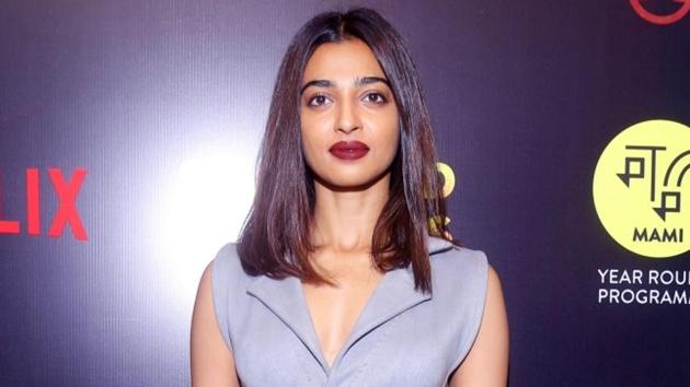 Radhika Apte at the special screening of the series Sacred Games in New Delhi.