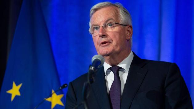 EU Chief Brexit Negotiator Michel Barnier speaks about the Brexit trade negotiations between the UK and EU at the US Chamber of Commerce in Washington on July 11, 2018.(AFP Photo)