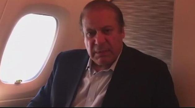Nawaz Sharif alleges the military is aiding a “judicial witchhunt” against him and his PML-N party. (Video screenshot/Maryam Nawaz Sharif) Nawaz Sharif alleges the military is aiding a “judicial witchhunt” against him and his PML-N party. (Video screenshot/Maryam Nawaz Sharif)