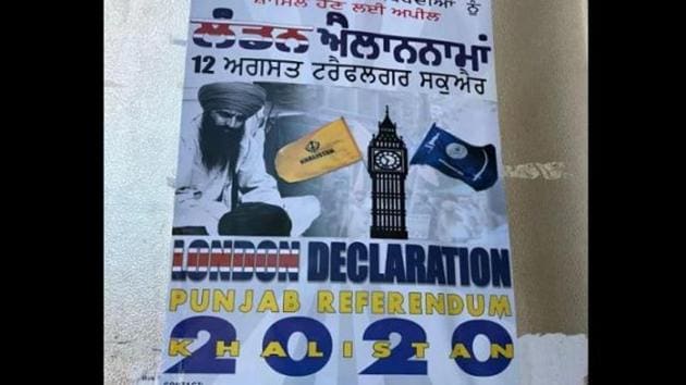 Poster of the event called “London Declaration on Referendum 2020”(HT Photo)
