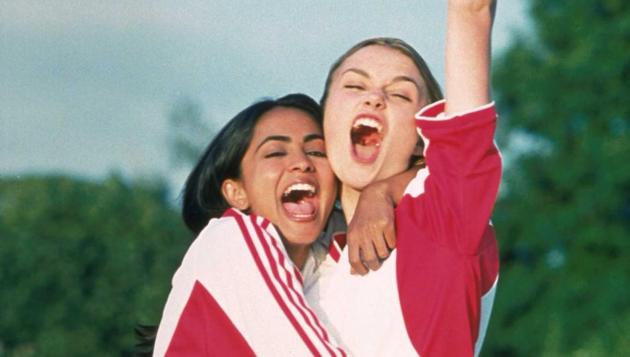 Keira Knightley and Parminder Nagra in a still from Gurinder Chadha’s Bend it Like Beckham.