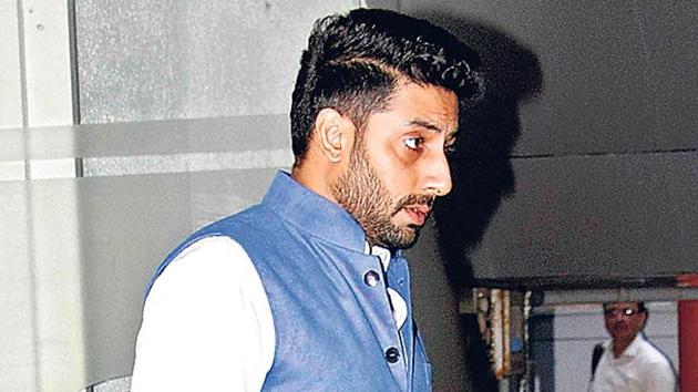 Abhishek Bachchan outside a music company’s office in Mumbai. (Photos: Yogen Shah)