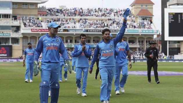 Kuldeep returned with career-best ODI figures of 6/25 as England were dismissed for 268. (AP)