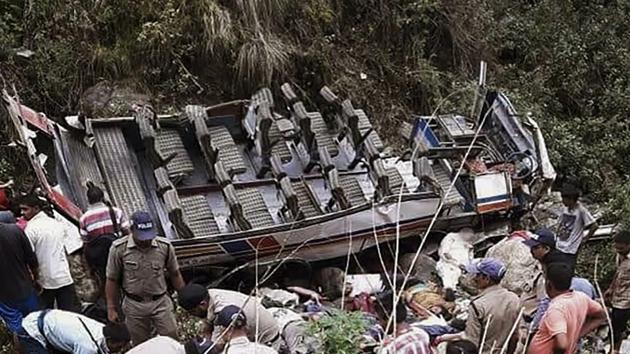 It was in Pauri Garhwal district, the Dhumakot bus accident took place on July 1 claiming lives of 48 people. (File/PTI) It was in Pauri Garhwal district, the Dhumakot bus accident took place on July 1 claiming lives of 48 people. (File/PTI)