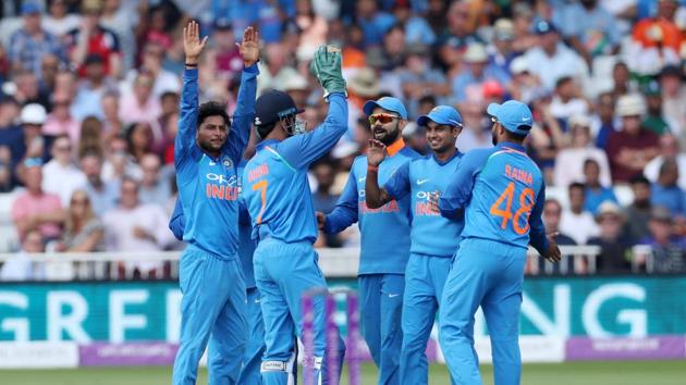 Asked to bat, England got off to a good start before Kuldeep struck thrice in a span of three overs to leave the hosts in trouble. (REUTERS)