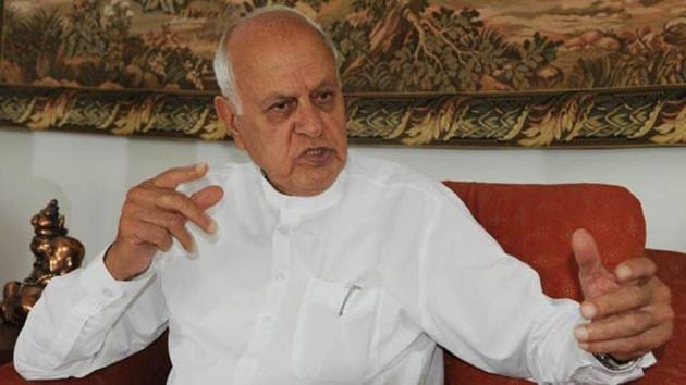 Former chief minister Dr Farooq Abdullah said both countries were unlikely to give up ground, making the UK-Ireland border a more feasible solution. (Nitin Kanotra/HT File Photo) Former chief minister Dr Farooq Abdullah said both countries were unlikely to give up ground, making the UK-Ireland border a more feasible solution. (Nitin Kanotra/HT File Photo)