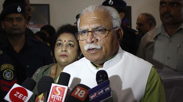 Haryana Chief Minister Manohar Lal Khattar said a comprehensive scheme for the safety and security of women would be launched either on Independence Day or on the occasion of Raksha Bandhan this year. (HT File Photo) Haryana Chief Minister Manohar Lal Khattar said a comprehensive scheme for the safety and security of women would be launched either on Independence Day or on the occasion of Raksha Bandhan this year. (HT File Photo)