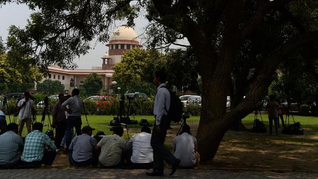 The Supreme Court on Friday took a strong note of the Information and Broadcasting Ministry’s decision to set up a social media hub for monitoring online data, observing that it will be “like creating a surveillance state.” The top court said the government wants to tap citizens’ WhatsApp messages and sought its response within two weeks. (Sajjad Hussain / AFP)