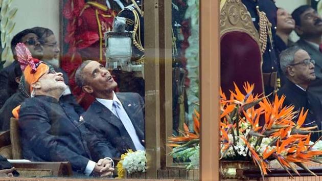 If Trump accepts, he would be the second US president after Barack Obama to be the chief guest at Republic Day celebrations. Obama was the chief guest on Republic Day in 2015 (pictured).(AFP/File Photo)