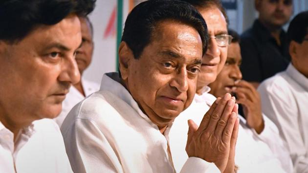 Madhya Pradesh Congress chief Kamal Nath alleged that under BJP rule, farmers in Madhya Pradesh are committing suicide, girls are being raped, corruption is increasing and youths are unemployed.(PTI)