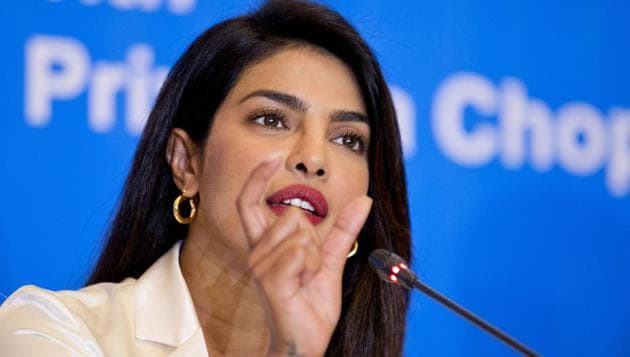 The Congress was caught on the wrong foot recently while criticising Prime Minister Narendra Modi in a tweet, in which it mistakenly tagged actor Priyanka Chopra instead of its spokesperson Priyanka Chaturvedi.(AP File Photo)