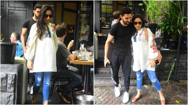 Mira Rajput with her friends on a lunch date in Mumbai. (Manav Manglani) Mira Rajput with her friends on a lunch date in Mumbai. (Manav Manglani)